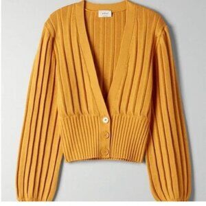 Aritzia Wilfred Plunge Front Cardigan